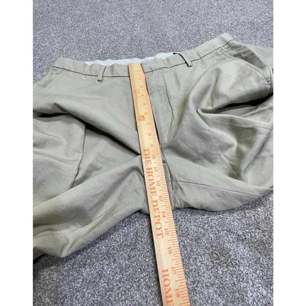 Coastal Career Banana Republic Men's Pleated Linen Pants Size 36x32 Beige